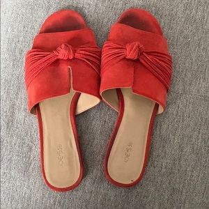 Joe’s Red Suede Sandals